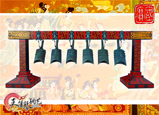 6件套仿古編鐘，小型特色樂器，民樂混音配套