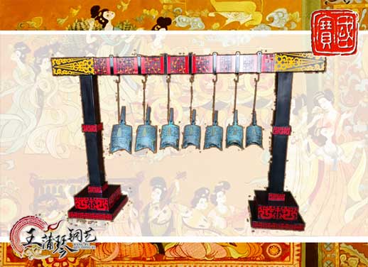 7件編鐘，觀賞裝飾編鐘，可發(fā)音編鐘